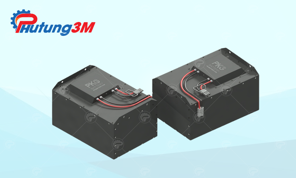 Bình điện xe nâng 48V 5 Bình điện xe nâng 48V cho xe nâng điện ngồi lái