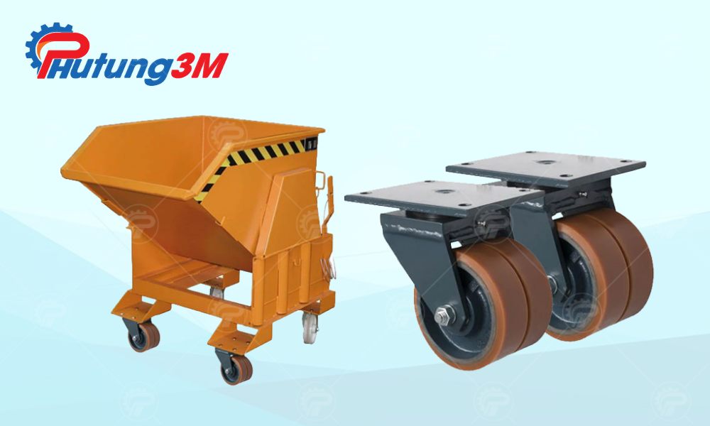 Bánh xe chịu lực 1000kg 8 Bánh xe chịu lực 1 tấn cho gầu xúc xe nâng