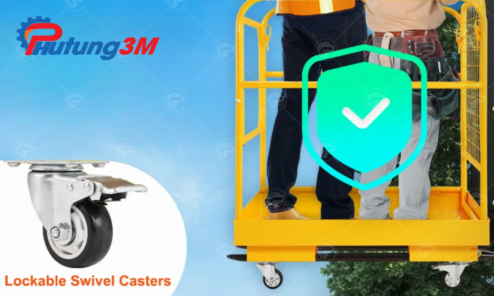 Bánh xe chịu lực có khóa chính hãng, giá tốt, đủ tải trọng 7 Bánh xe chịu lực có khóa an toàn, chắc chắn