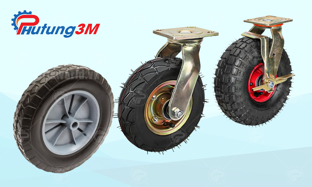Các loại bánh xe cao su 20cm