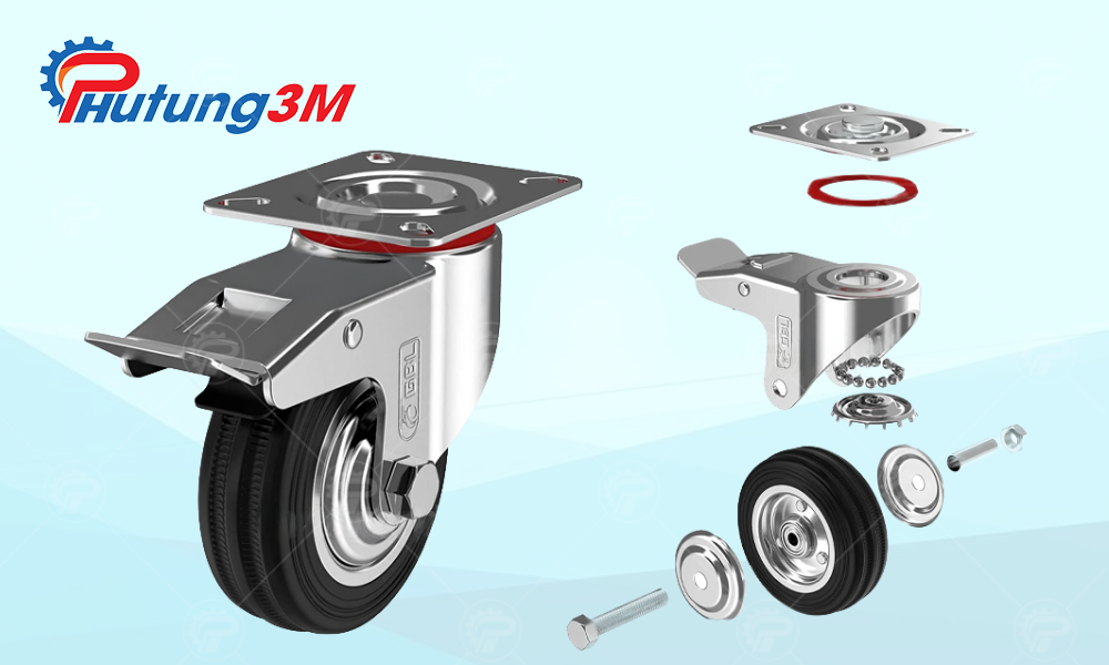 Cấu tạo bánh xe chịu lực 200kg