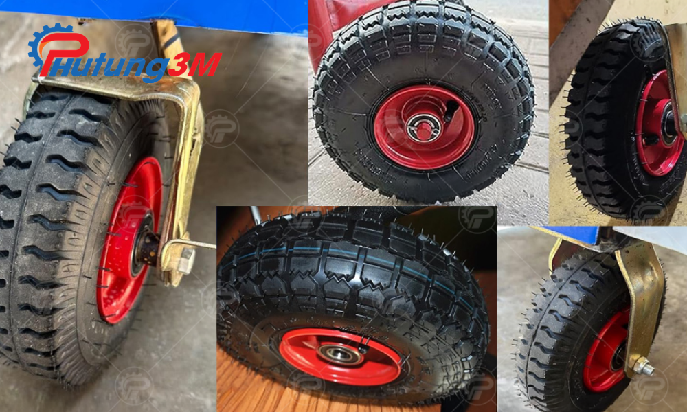 Hình ảnh thức tế bánh xe cao su 20cm