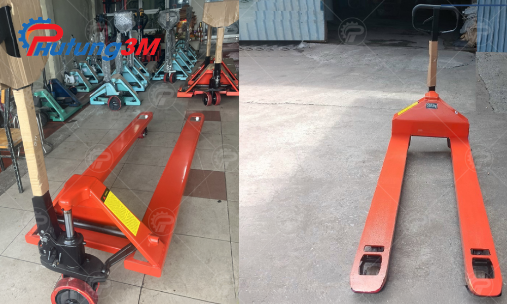 Xe nâng tay siêu dài 6 Xe nâng tay siêu dài trong kho logistics
