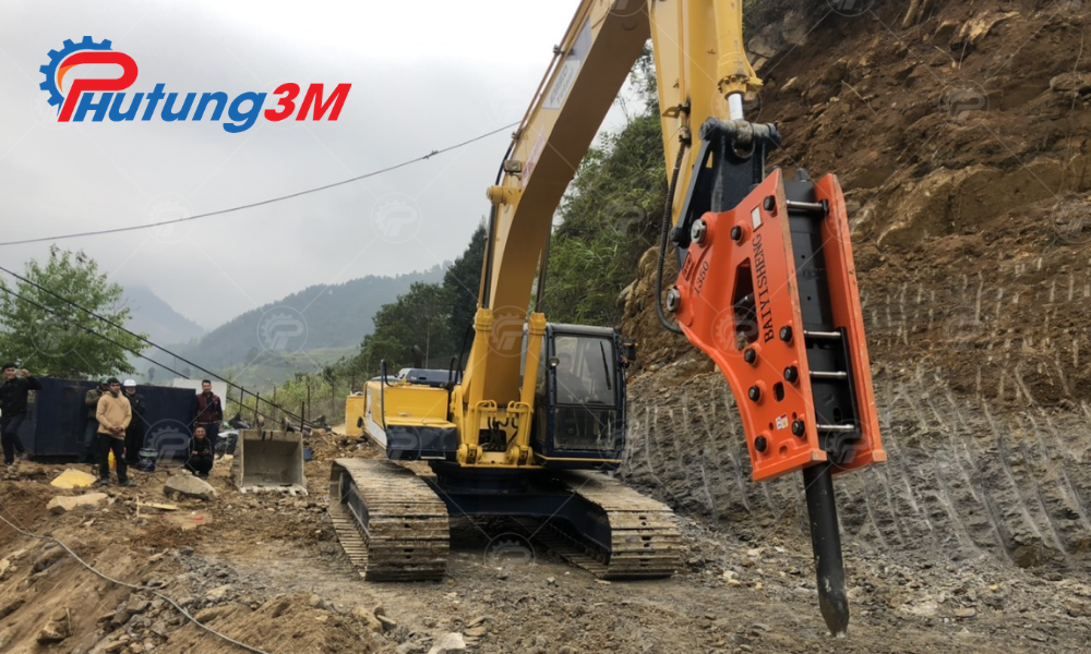 Búa phá đá, Máy xúc cần búa giá tốt 17 Búa phá đá Máy xúc cần búa tại Phụ tùng 3 miền