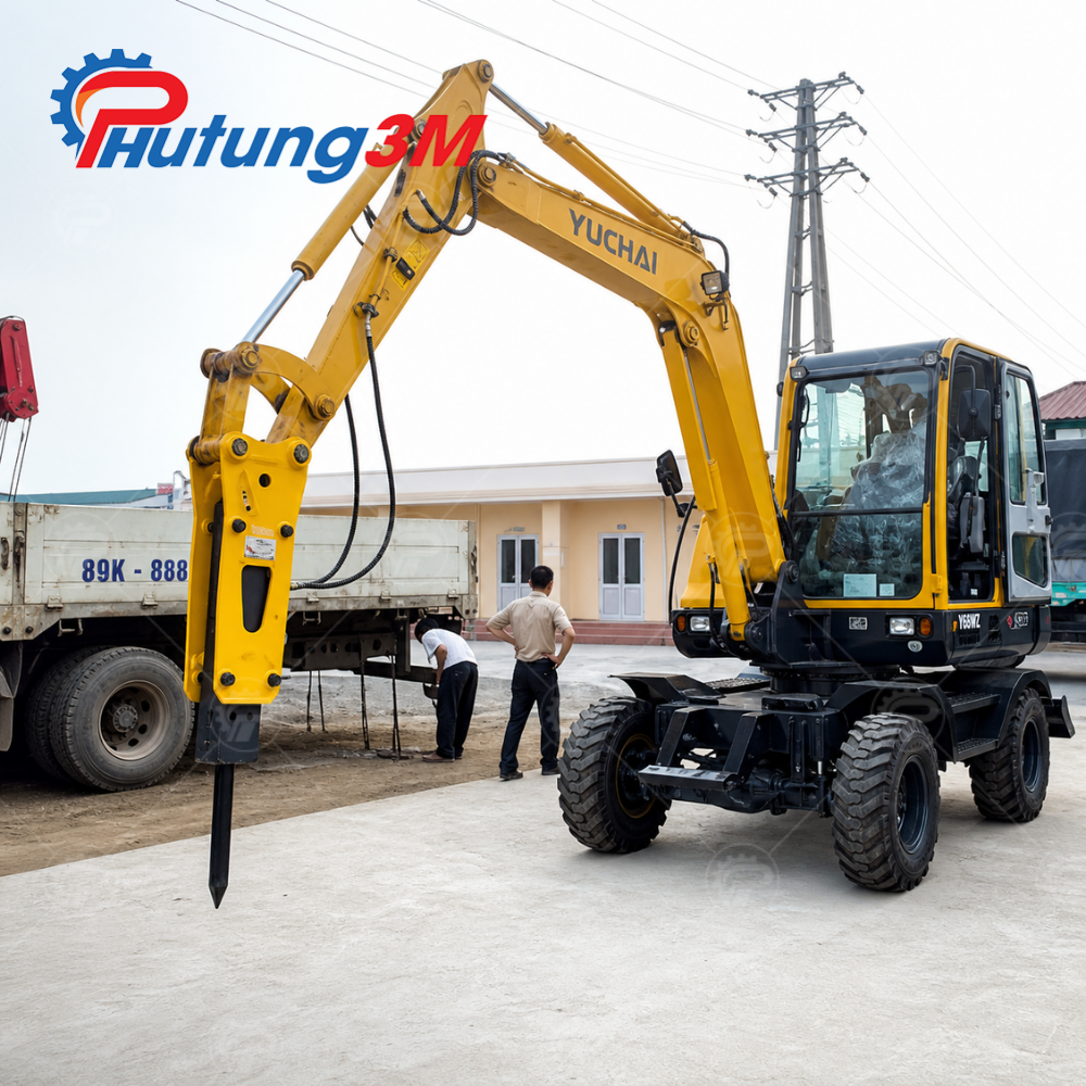 Máy xúc cần búa Máy xúc cần búa