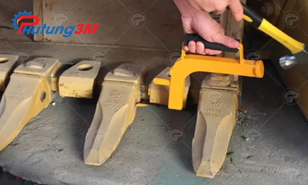 Răng gầu máy xúc 15 thay răng gầu máy xúc